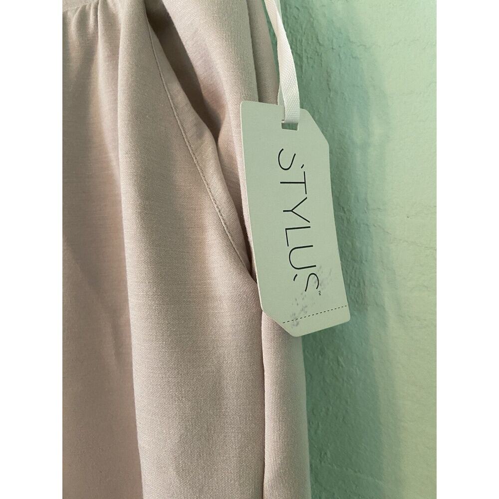 Stylus Silver Grey Women's Wide Leg Capri Pants Size Large - Picture 2 of 5